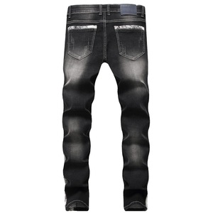 Pantalones vaqueros con agujeros rotos para <span class=keywords><strong>hombre</strong></span>, pantalones de mezclilla finos informales, pantalones vaqueros clásicos para <span class=keywords><strong>hombre</strong></span> joven - Product Image 4