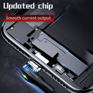 3 в 1 Светодиодная лампа 3а 90 градусов L-образное магнитное зарядное устройство кабель для быстрой зарядки сотового телефона usb type-c micro i Телефон - Product Image 6