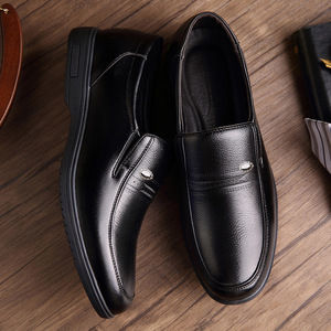 Chaussures en cuir décontractées pour hommes, marron, à enfiler, pour le bureau et les occasions habillées, pour jeunes de 18 à 40 ans - Product Image 3