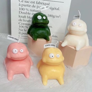 Bougies d'aromathérapie artisanales en argile, aux parfums originaux, en forme <span class=keywords><strong>de</strong></span> petit monstre, clown ou grenouille, amusantes, moches et adorables, idéales comme cadeau - Product Image 2