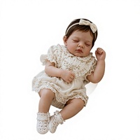 Poupée Reborn de 55 cm, en vinyle souple, jouet compagnon bébé endormi, visage réaliste, cheveux fins, cadeau