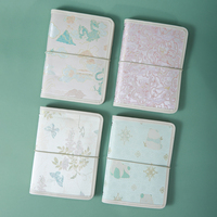 Mini carnet à spirales A7 en jacquard, porte-cartes portable, agenda, logo personnalisé, papeterie mignonne, cadeau