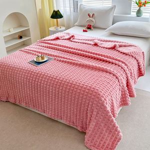 Couverture en polaire corail 100 % polyester, écologique, luxueuse, imprimée et tricotée, pour toutes les saisons, douce pour la peau, idéale pour la maison - Product Image 1