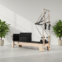 MJD W23A Dayanıklı Akçaağaç Pilates Reformer Yarı Yüksek Kuleli İki'si Bir Arada Çok Fonksiyonlu Yoga ve Fitness Sistemi
