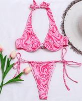 Maillot de bain IHOOV Fitness (ancien) Tie Dye avec armatures pour femmes, maillot de bain féminin 2 pièces, micro bikini, string