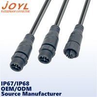 Connecteur circulaire industriel étanche en nylon JOYL M12, 2 à 8 broches, IP67/IP68, contacts en cuivre plaqué or, 8A 110V pour la mesure