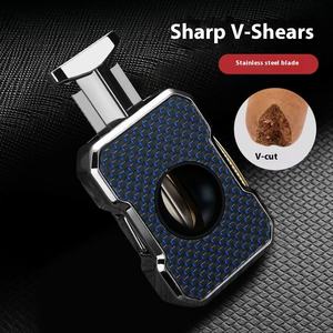 Cortador de cigarros de corte en V de lujo, gran oferta, herramienta de guillotina de hoja afilada de acero inoxidable Premium, <span class=keywords><strong>accesorios</strong></span> modernos de tijera para cigarros para hombres - Product Image 2