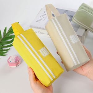 Estuche de Lápices Portátil de Gran Capacidad, Diseño Moderno en Tela Oxford, Creativo, Multifuncional, de Doble Capa, con Asa, Regalos Escolares - Product Image 3