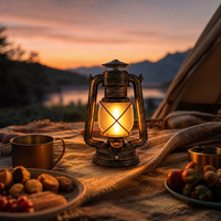 Lampe de camping portable, lampe de table vintage pour foyer et cour, lampe de table à manger LED rechargeable, lampe de bureau