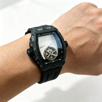 Boîtier en fibre de carbone forgée, pièces de montre modifiées, personnalisation possible