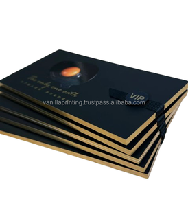 Tarjeta de visita VIP de lujo de gama alta personalizada, botón magnético, Impresión de tarjetas con borde de aluminio, invitaciones de papel de cartón de alta calidad - Product Image 1