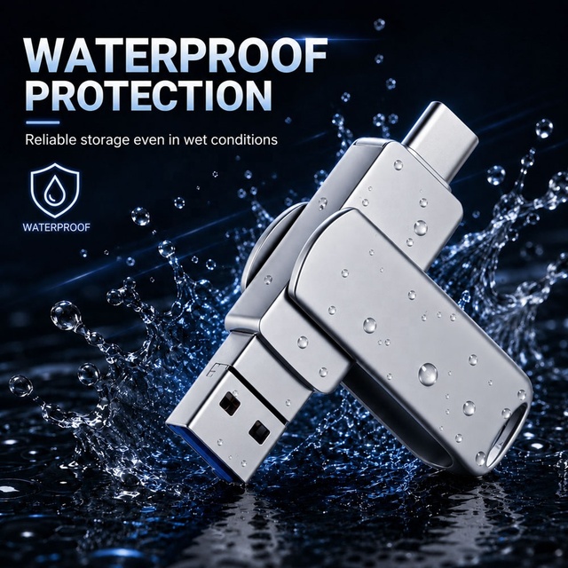 Nandstor Wholesale 3-port OTG USB Flash Drive 128GB OEM Custom 128GB 256GB 512GB Lightning Type-C Pen Drive for Phone and PC