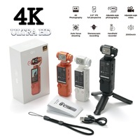 Q7 El Tipi Aksiyon Kamerası 180 Derece Dönen Lens Otomatik Odaklama 2.0 İnç IPS Ekran WiFi MicroSD Taşınabilir Vlog Video Kamerası