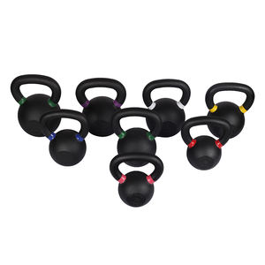 Conjunto Kettlebell Revestido Em Pó Ferro Fundido Kettlebell Com Círculo De Cores Atacado Kettlebell - Product Image 6