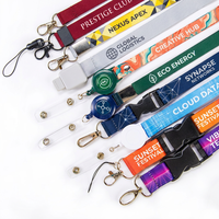Lanière personnalisée en polyester avec logo, lanières de cou en polyester avec logo personnalisé pour la promotion