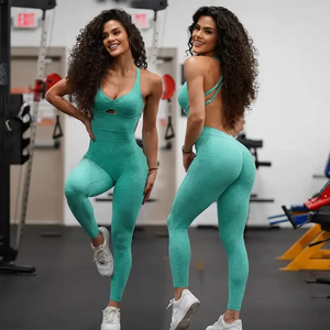 MIQI Vente chaude Combinaison de sport sans manches respirante à séchage rapide pour femmes, idéale pour le fitness, le yoga et les activités de plein air - Product Image 3