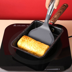 Stainless Steel Handle Tamagoyaki Silicone Spatula Non Stick Cooking Spatula For Home Use - Product Image 1