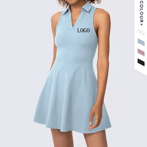 Individuelles Logo Damen Nylon Golf-Kleidung Yoga Workout-Kleid Mit Shorts Tennis Sportkleider - Product Image 1