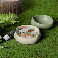 Diffuseur DIY d'huiles essentielles désodorisantes sans alcool, en pot ovale en ciment artisanal, avec pierres de cristal et fleurs séchées, parfum naturel