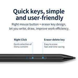 Aluminium <strong>Capacitive</strong> <strong>Stylus</strong> for Microsoft Surface Pen Type C Charging Port Touch Magnetic Function Palm Rejection Compatibility - Product Image 4