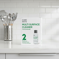 Dégraissant concentré multi-surfaces parfum citron, lot de 2 bouteilles, nettoyant polyvalent pour intérieur et extérieur