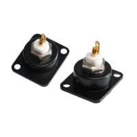 Conector BNC Hembra de Alta Calidad con Contacto de Cobre Aislado, Adaptador de Montaje en Chasis Coaxial RF, ABS IP68 120V Audio Video