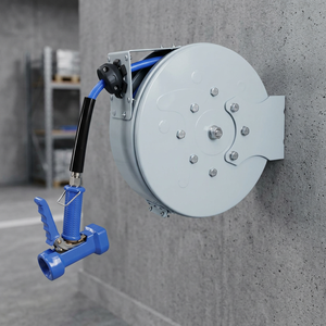 Industrial 10M/13M High Pressure <b>Washer</b> Hose Reels Heavy Duty Enclosed Epoxy-Coated Carbon Steel Retractable Modern Hotels - Product Image 1