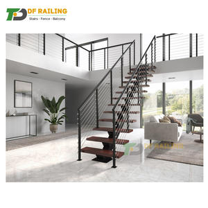 Kapalı Modern ahşap görünmez Mono Stringer merdiven için DF yüzer merdiven özelleştirilmiş kapalı/merdiven merdiven tasarımı - Product Image 1