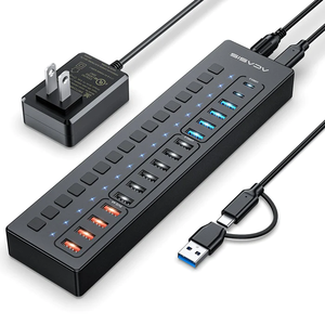 Acasis 16 Cổng <span class=keywords><strong>USB</strong></span>-C Hub Splitter Powered Chuyển Đổi Với 4 Sạc Thông Minh Và 2 Cổng <span class=keywords><strong>USB</strong></span>-C 3.0 Và 4 Cổng <span class=keywords><strong>USB</strong></span>-A 3.0 - Product Image 1
