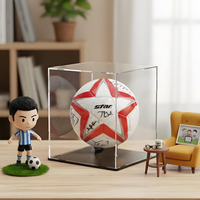 Deluxe Staubdichte Vitrine Selbstmontage Acryl-Fußball-Displaybox Würfelförmige Thekenvitrine für Pop-Figuren Sammlerstücke
