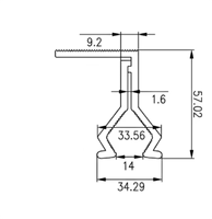 Pince de fixation pour panneau solaire AL6005-T5 anodisée, support de montage PV pour toiture en tôle pour toitures commerciales et industrielles