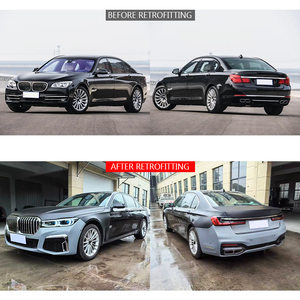 Kit de modification et de mise à niveau pour BMW Série 7 F02 (2009-2015) : Pare-chocs avant/arrière G12 (2023) à fixation par boulons, ajustement universel, garantie 1 an - Product Image 2