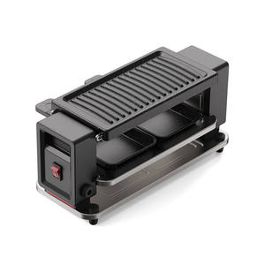 <span class=keywords><strong>Table</strong></span> de gril à <span class=keywords><strong>raclette</strong></span> d'intérieur électrique Cool Touch 8 casseroles à fromage Portable poignées en bois faciles à nettoyer détachables pour un usage domestique - Product Image 4