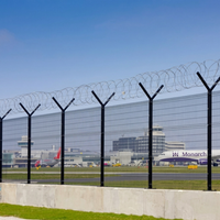 Grille de clôture métallique anti-escalade robuste de qualité supérieure, filet de sécurité haute performance pour la défense du périmètre extérieur des aéroports