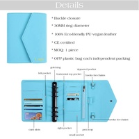 Agenda minimaliste A6 en cuir Saffiano noir Hongbo 10 couleurs avec enveloppe et feuille volante disponible