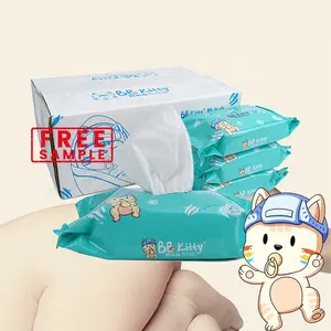 BB Kitty Water Based Wet Wipes Babys Face Flushable Mini Baby Wipes Wet Tissue Custom Factory for Children