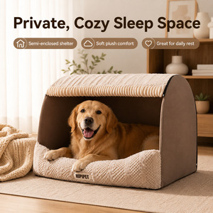 Coussin pour animaux de compagnie en flanelle pour grands chiens et chats avec fond antidérapant, lavable et chaud - Product Image 3