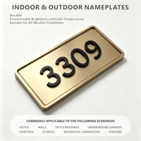 Plaques de porte extérieures haut de gamme pour numéros de maison, plaques en acrylique découpées au laser sur mesure pour la signalisation publicitaire et l'éclairage