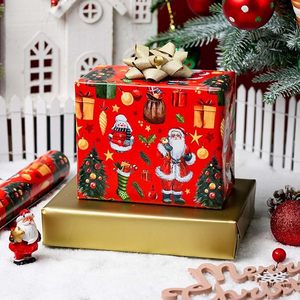 Christmas Wrapping <b>Paper</b> Red Gold Double Side Wrapping <b>Paper</b> Santa Claus Christmas tree gift <b>pattern</b> wrapping <b>paper</b> - Product Image 1
