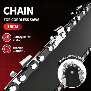 Mini motosierra con cadena de acero con alto contenido de carbono de 15 cm para sierra eléctrica manual de uso en jardín - Product Image 5