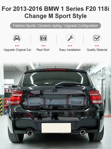 Für 2013-2016 BMW 1er Serie 118i F20 <span class=keywords><strong>M</strong></span> Heckdiffusor Doppel-Auspuffblenden 304 Edelstahl Schalldämpfer-Endstücke Silber SYPES - Product Image 3