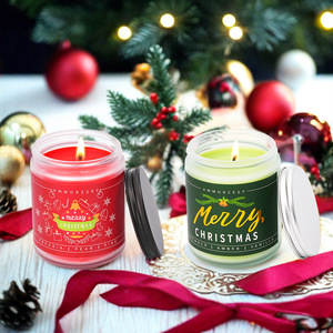 Vela aromática navideña Northern Mu de cera de soja en forma de taza, regalo para las fiestas - Product Image 1