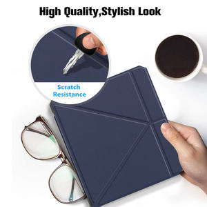 Étui Origami pour Kobo Libra 2, 7 pouces <span class=keywords><strong>housse</strong></span> pour Kobo Libra 2 N418 support pliant intelligent en cuir PU Capa <span class=keywords><strong>housse</strong></span> de sommeil magnétique - Product Image 2