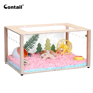 Cage à hamster en bois à grand espace ouverture facile pour petits animaux Cage à hamsters cochon d'inde <span class=keywords><strong>Chinchilla</strong></span> lapin - Product Image 1