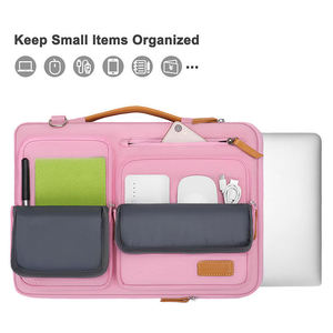Sacoche d'ordinateur portable personnalisée 15-15,6 pouces avec fermeture éclair, nouvelle collection, meilleur fabricant, multi-poches, en polyester imperméable - Product Image 4