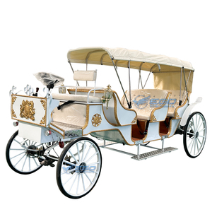 Nouveau véhicule électrique de tourisme de style européen, parfait pour les parcs d'attractions, chariot à chevaux à 3 rangées, chariot tiré par des chevaux - Product Image 3