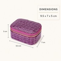 Boîte à bijoux portable de voyage en cuir PU avec fermeture éclair pour colliers, bracelets et boucles d'oreilles – Vente en gros