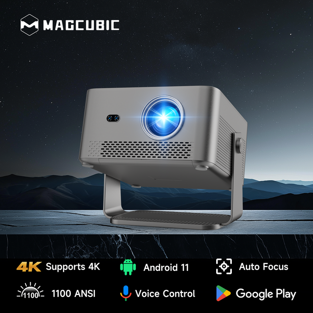 Portable MAGCUBIC HY450GT Smart Projector 1100ANSI 1080P 8K Support Auto Focus Short Throw Led Advertising Screen High Quality
