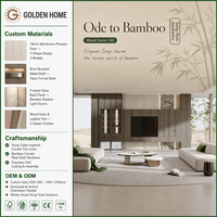 Ensemble de cuisines modulaires de luxe GoldenHome Ode série MDF, esthétique zen moderne, personnalisation complète de la maison