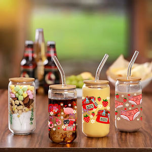 SECRET SMUT GIRL 主题 UV DTF 印刷贴纸批发定制设计师 Uvdtf 转印 16oz Uv Dtf 玻璃杯杯套 - Product Image 4